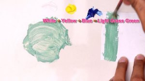 Mixing White Yellow And Blue - What Color Make White Yellow And Blue - Mix Acrylic Color