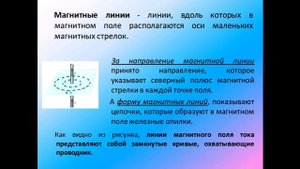 Физика 8 класс Магнитное поле прямого тока Магнитные линии