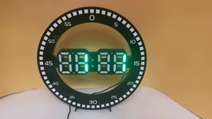 DS-3668L-4( зеленые) Электронные настенные, настольные часы/будильник/температура/дата