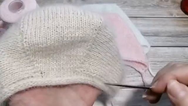 Чепчик из пряжи пух ангорского кролика. Експресс описание. смотреть онлайн