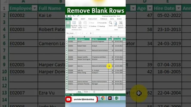 Remove Blanks #excel #spreadsheet #how #exceltipsandtricks #tipsandtricks #education #skills #viral