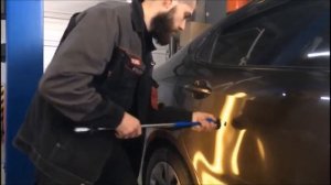 PDR. Ремонт вмятин без покраски, дверь, KIA Rio.