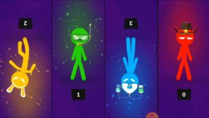 Ловлю кур в Stickman party! 4часть ! Как она так хорошо играет в понг? Собралась вся банда!