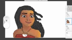 Как нарисовать принцессу Моана Drawing: Princess MOANA
