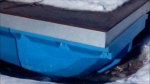 Понтон под баню зимой