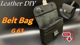 PDF Pattern  Leather Belt Bag G63 - Leather Craft - DIY
