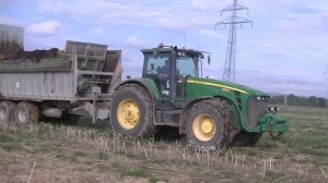 Rozmetání Hnoje 2020 John Deere 7930 a 8230 + Fliegl Gigant ASW 270