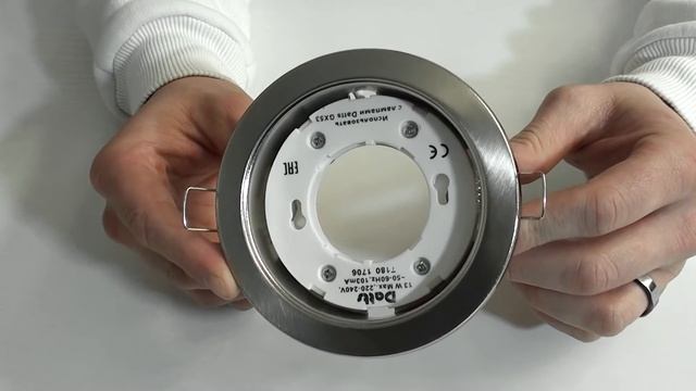 Обзор светильника для натяжных потолков GX-53 (Сатин) смотреть онлайн