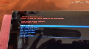 Lenovo YOGA Tablet 2-1050L Hard Reset , сброс до заводских настроек , удаление графического ключа
