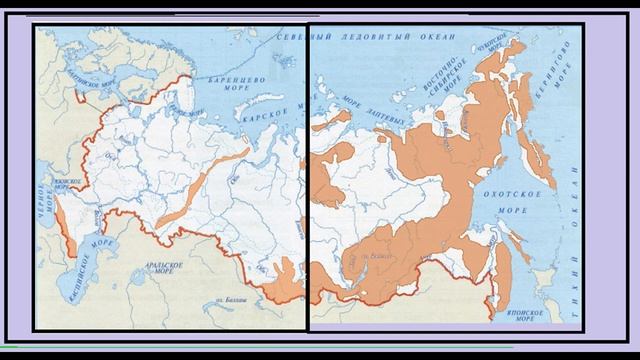 Зона арктических пустынь 4 класс контурная карта