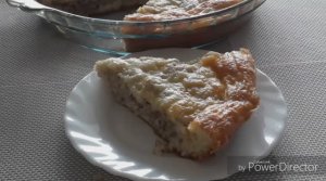 Заливной пирог с рисом и рыбными консервами