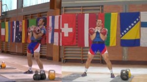 Ivan Denisov - kettlebell long cycle / Иван Денисов - толчок двух гирь по длинному циклу