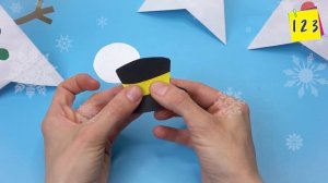 Paper snowman - Christmas paper crafts 2023