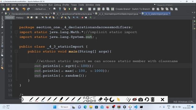 #49-  Static import in Java | Access Modifiers | Learn Complete #java in Hindi