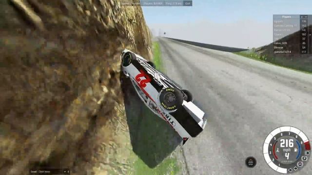 100 PUCK Downhill Avalanche Challenge With NASCAR! - BeamNG Multiplayer смотреть онлайн