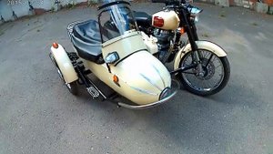Роял Энфильд с коляской (обзор). motorcycle with sidecar.