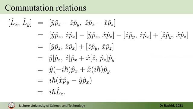 QM18: Angular Momentum Operators, Hermiticity, Commutation relation
