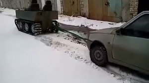Мини вездеход на гусеницах тягач