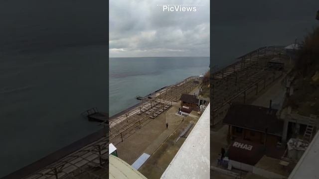 Анапа. Чёрное море. Высокий берег. Какая обстановка сегодня на набережной 8 декабря 2023. Погода