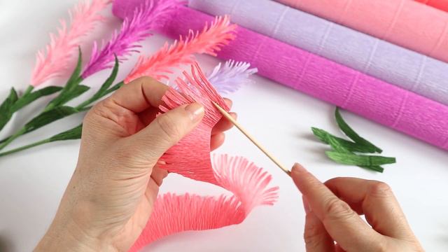 How to make Lavender Paper Flowers/Lavender with Crepe Paper смотреть онлайн