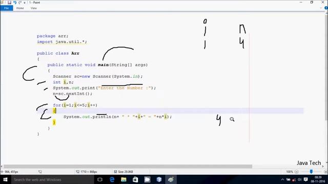 Java Program To Print Multiplication Table смотреть онлайн