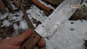 Нож- пила для выживания с шины от бензопилы