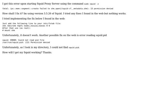 DevOps & SysAdmins: Squid Proxy Server Error : Upon Starting смотреть онлайн