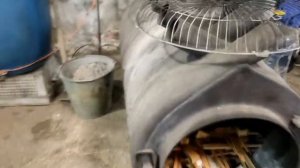 Печь булерьян, растопка.