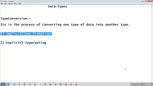 Type Casting In Java | Types Promotion  | Implicit, Explicit Conversion  | In  Hindi/URDU-39