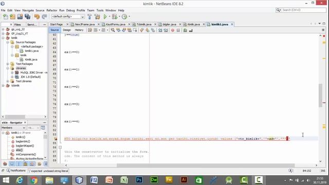 Java Swing İle MYSQL Veritabanına Kayıt Ekleme #3 смотреть онлайн