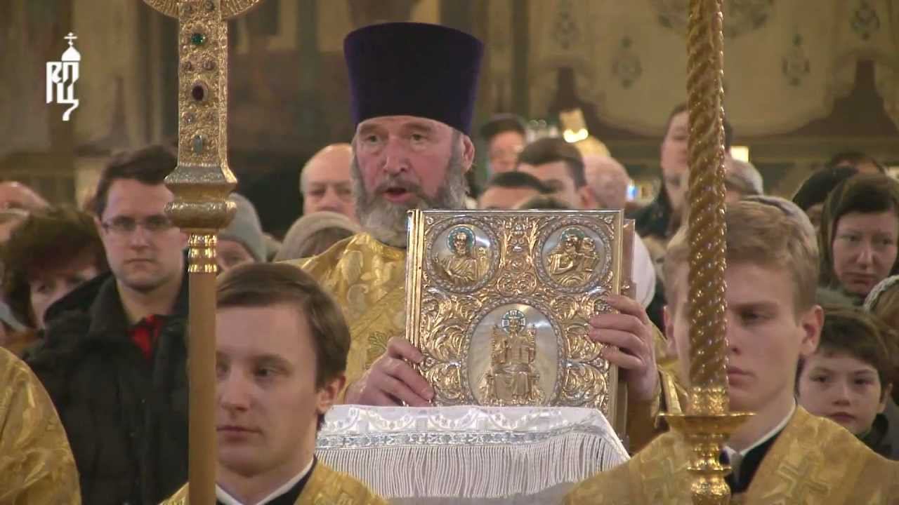 Патриарх совершил литургию в храме прп. Пимена