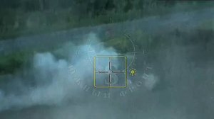 Уничтожение танка противника дроноводами 56 полка ВДВ в Курской области.