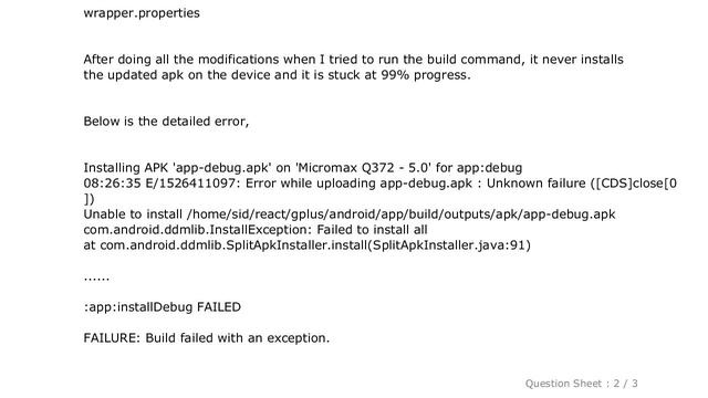 Android : com.android.builder.testing.api.DeviceException: com.android.ddmlib.InstallException: Fai смотреть онлайн
