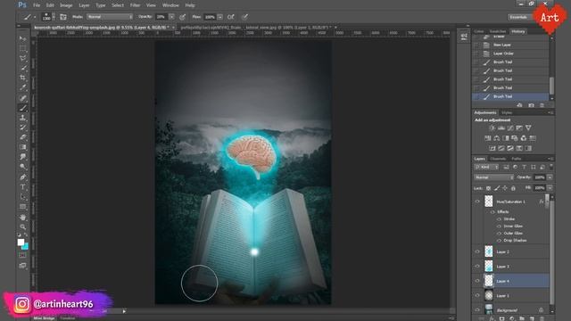 Photo manipulation in Photoshop | Importance of Books | Easy and Quick | Photoshop wali Editing смотреть онлайн
