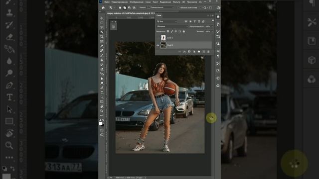 Как правильно размыть фон в Фотошопе / Adobe Photoshop / #shorts