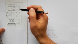 НАЧЕРТИТЬ ВАЗУ №2. ГЕОМЕТРИЧЕСКОЕ ЧЕРЧЕНИЕ. ИНЖЕНЕРНАЯ ГРАФИКА