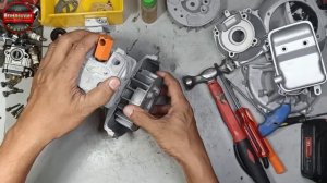 Husqvarna 143R-II, two stroke brush cutter engine rebuild
