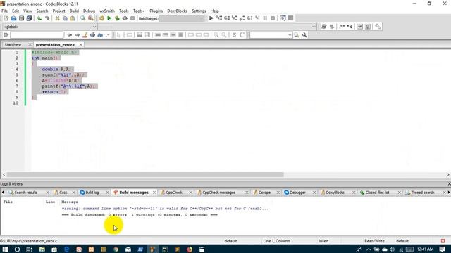 Presenation error to URI online judge problem submission youtube channel