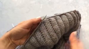 Очень простой классный узор спицами для свитеров, шапок, снудов, жилетов, кардиг.mp4