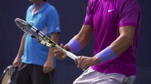 Удар слева на примере замедленном повторе  Обучение теннису