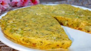 Быстрый завтрак из кабачка. Омлет с кабачком быстро, Просто и вкусно.