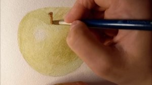 зелёное яблоко ?  максимально просто #Живопись #Акварель #Урок