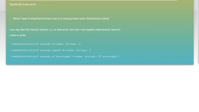 TypeScript: anonymouse class factory