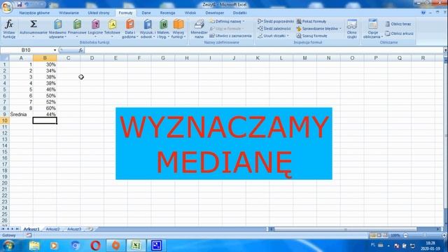 Średnia arytmetyczna, mediana, dominanta w programie Microsoft Excel смотреть онлайн