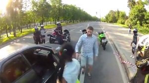 мото разборки с неожиданным концом