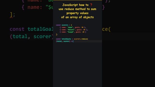 JavaScript how to ❓ use reduce method to sum property values of an array of objects