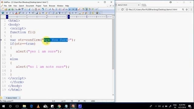 confirm box in javascript