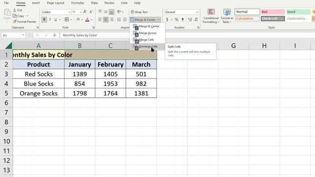 How to Merge Cells in Excel