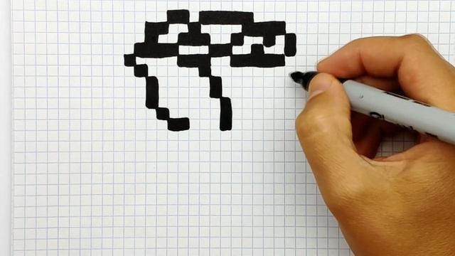 Как нарисовать РОЗУ по клеточкам. Цветок по клеточкам рисунок.Рисунки для срисовки по клеточкам.#62 смотреть онлайн