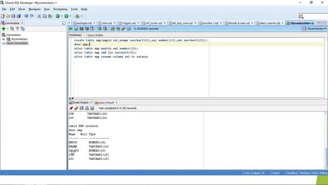 #SQLcourse #SQLtutorials Oracle SQL_ DDL commands Create, Alter, Rename , Truncate , Drop